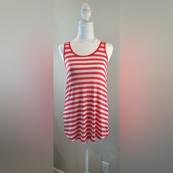 Color Bear Tops - Red and White Striped Women's Tank Top by Color Bear